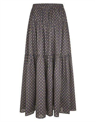 Lollys Laundry - Sunset LL Maxi Nederdel - Dark Blue